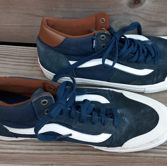 Vans Shoes | Rare Mens Van's 112 Pro Mid Size 12 | Color: Blue/White | Size: 12 | Knoflin's Closet